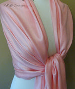 Cotton Candy Pink Pashmina Scarf Bridal Shawl - or CHOOSE Your Color