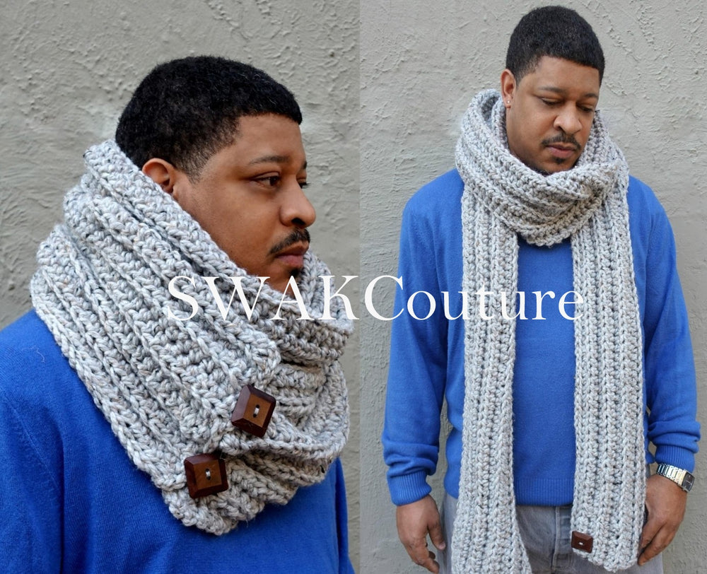 Oversized Hooded Scarf Handmade Knit Scarf Custom Scarves Unisex Huge Scarves Swakcouture scarves