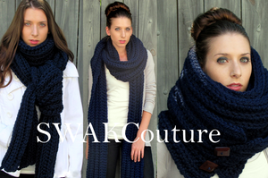SWAKCouture Tundra Scarf Handmade Knit Scarf Custom Scarves Huge Scarves Swakcouture scarves