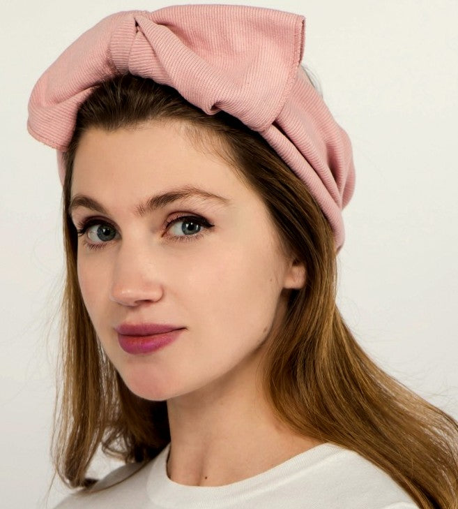 bow turband wrap cotton stretch headband wrap winter earwarmer