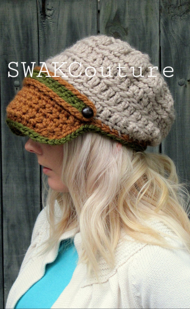 Tri-Color Newsboy Hat