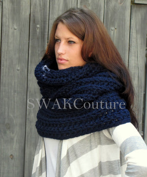 Hooded Scarf Cowl Chunky Scarf Handmade Scarf Wool Scarf Unisex Scarf Fashion Scarf Custom scarves Affordable Scarves Long Eternity Scarf Knit Scarf Crochet Scarf Scoodie