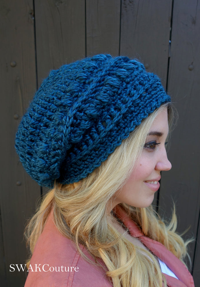 Alpaca Squishy Pom Beanie Crochet Hat Pattern – Mama In A Stitch