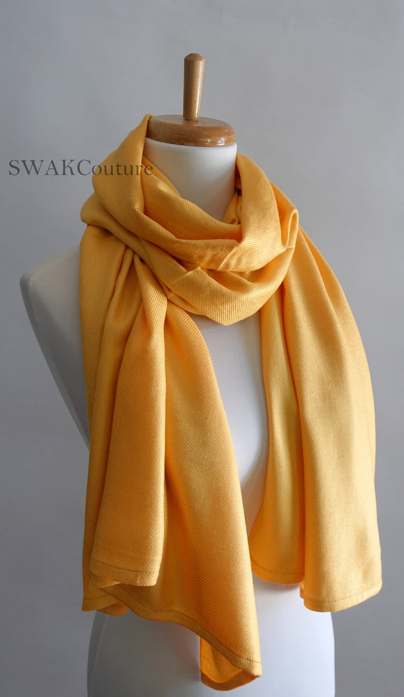 Gold Yellow Wedding Pashmina - or CHOOSE Your Color