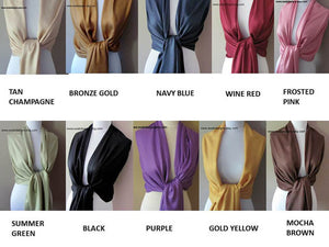 Blue Pashmina Scarf High Quality Wedding Shawl - or CHOOSE Your Color