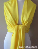 Canary Yellow Pashmina Scarf High Quality Wedding Shawl - or CHOOSE Your Color