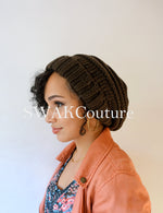 Satin Lined Beanie CARMEN - Brown or Choose Color