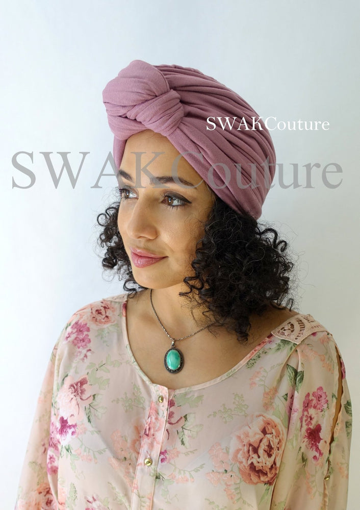 Knot Jersey Turban - Dusty Rose or Choose Color