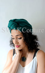 Knot Jersey Turban - Emerald Green or Choose Color