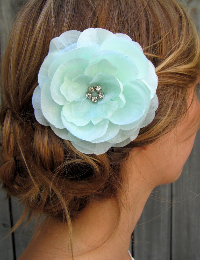 Bridal Hair Comb Wedding Hair Comb Wedding Accessories Silver Hair Comb Rose Comb Pale Mint Green - or CHOOSE Color