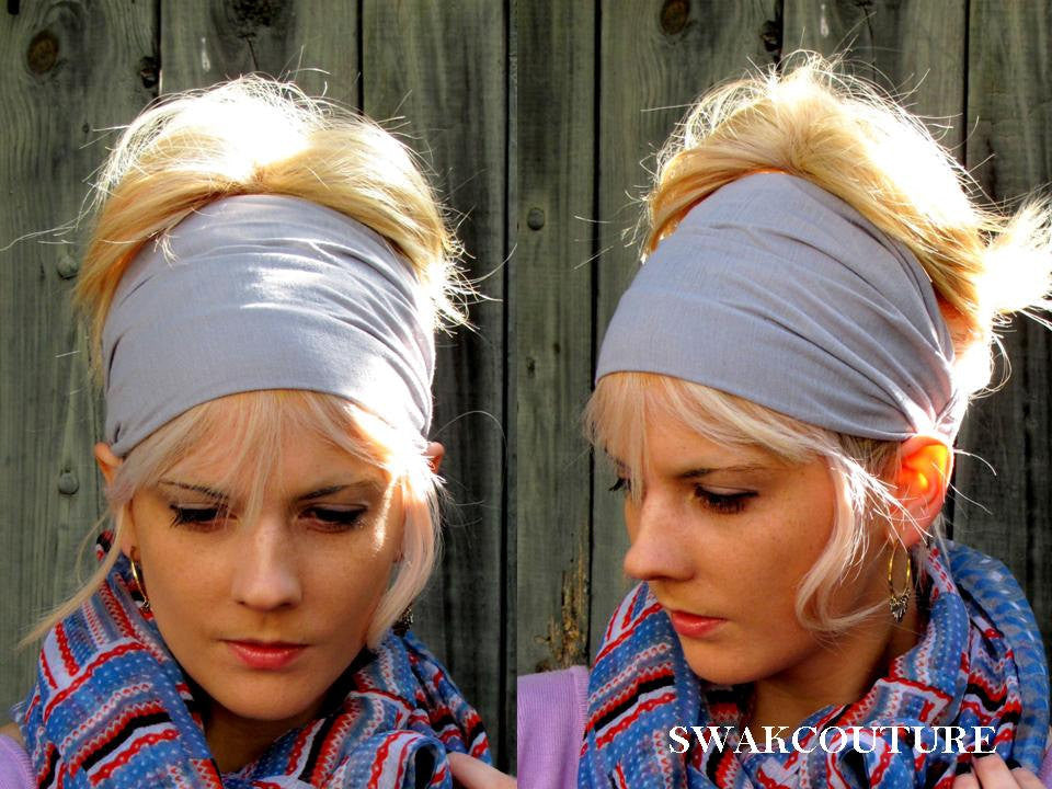 Yoga Headband Head Scarf Lime Green Wide Headband Head Wrap Cotton Jer –  SWAKCouture