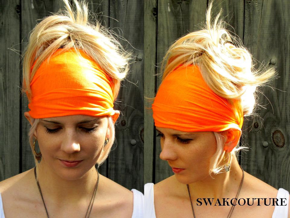 Wide headband elastic bandana turban hair band ladies sport yoga. 12