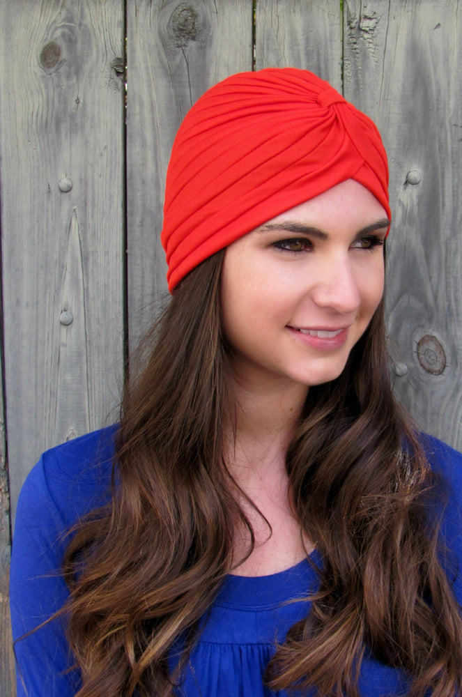 Pleated Turban - Red or Choose Color