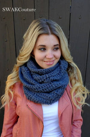 Womens Scarf Chunky Scarf Oversized Infinity Scarf Chunky Cowl Circle Scarf Handmade Eternity Scarf Terracotta or CHOOSE Your Color
