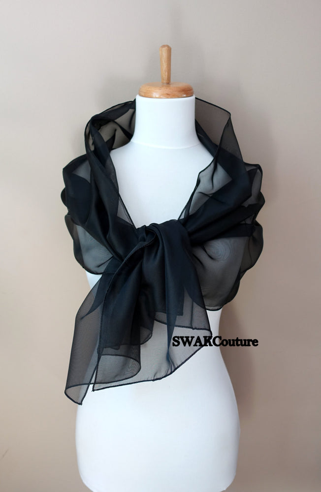 black chiffon scarf for dress OVOY Sheer-Silk-Like-Scarf for Women Black Long Scarf Chiffon Shawl Wrap for Evening Dresses Wedding Party Dress Accessory at Amazon Women's Clothing store