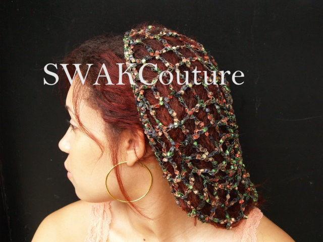 LACE Slouchy CAP - Teal Tone Mix or CHOOSE Color
