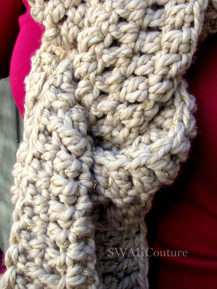 Hooded Scarf Chunky Scarf Handmade Scarf Wool Scarf Affordable