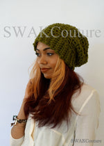 Downtown Slouchy Beanie - Olive Green or CHOOSE Color