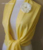 Wedding Pashmina Pale Yellow Scarf Bridal Shawl - or CHOOSE Your Color