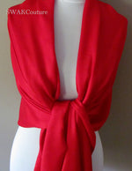 Wedding Pashmina Red Scarf Bridal Shawl Wrap - or CHOOSE Your Color