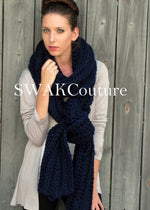 Convertible Tundra Eternity Scarf - Navy Blue or CHOOSE Color