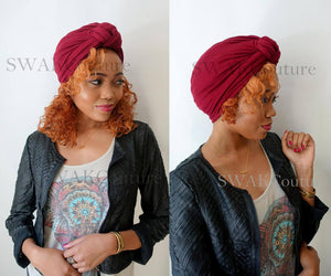 Knot Jersey Turban - Navy Blue or Choose Color