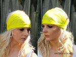 Yoga Head Wrap Cotton Jersey Wide Headband - Yellow or Choose Your Color